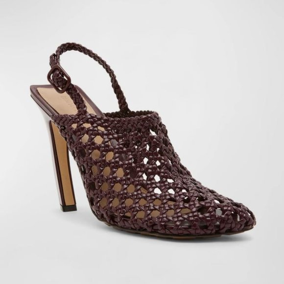 *NIB* GUGLIELMO ROTTA "INTRECCIATO" BROWN LEATHER SLIDE SANDAL_sz 9 - Picture 12 of 13